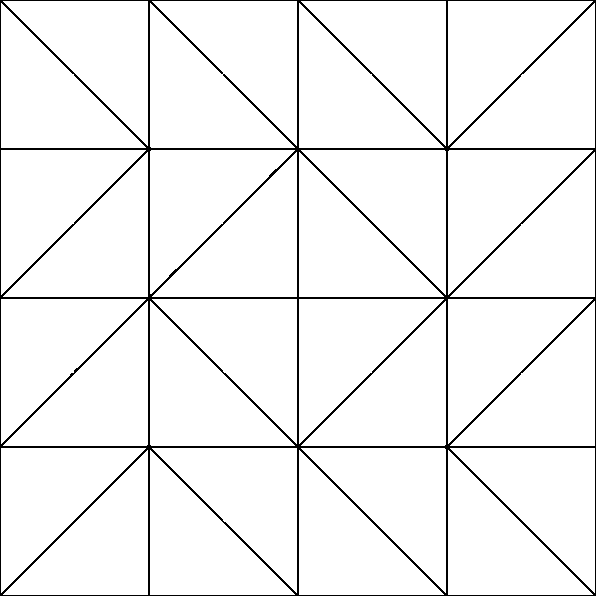 Pattern 112, Attic Windows barn quilt pattern thumbnail